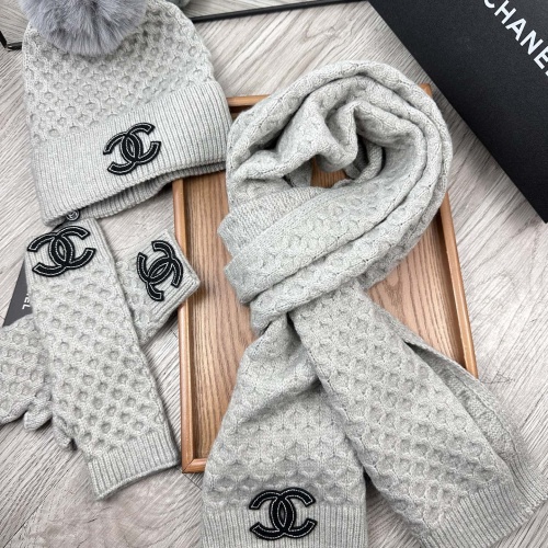 Cheap Chanel Hat and Scarf and Glove Set #1255409 Replica Wholesale [$52.00 USD] [ITEM#1255409] on Replica Chanel Hat and Scarf and Glove Set