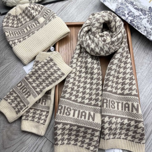 Cheap Christian Dior Hat and Scarf and Glove Set #1255413 Replica Wholesale [$72.00 USD] [ITEM#1255413] on Replica Christian Dior Hat and Scarf and Glove Set