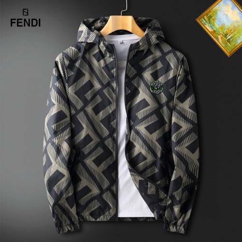 Cheap Fendi Jackets Long Sleeved For Men #1255417 Replica Wholesale [$60.00 USD] [ITEM#1255417] on Replica Fendi Jackets