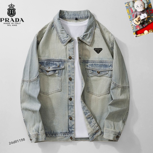 Cheap Prada Jackets Long Sleeved For Men #1255461 Replica Wholesale [$68.00 USD] [ITEM#1255461] on Replica Prada Jackets