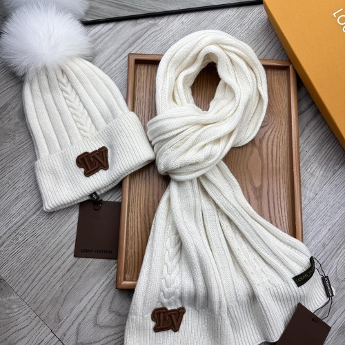 Cheap Louis Vuitton LV Hat and Scarf Set #1255539 Replica Wholesale [$60.00 USD] [ITEM#1255539] on Replica Louis Vuitton LV Hat and Scarf and Glove Set