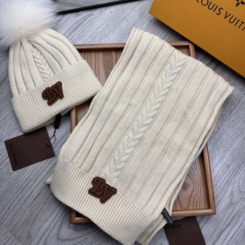 Cheap Louis Vuitton LV Hat and Scarf Set #1255543 Replica Wholesale [$60.00 USD] [ITEM#1255543] on Replica Louis Vuitton LV Hat and Scarf and Glove Set