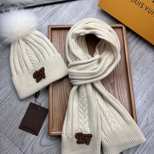 Cheap Louis Vuitton LV Hat and Scarf Set #1255543 Replica Wholesale [$60.00 USD] [ITEM#1255543] on Replica Louis Vuitton LV Hat and Scarf and Glove Set