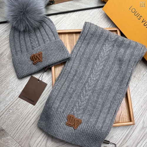 Cheap Louis Vuitton LV Hat and Scarf Set #1255553 Replica Wholesale [$60.00 USD] [ITEM#1255553] on Replica Louis Vuitton LV Hat and Scarf and Glove Set