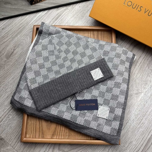 Cheap Louis Vuitton LV Hat and Scarf Set #1255559 Replica Wholesale [$52.00 USD] [ITEM#1255559] on Replica Louis Vuitton LV Hat and Scarf and Glove Set