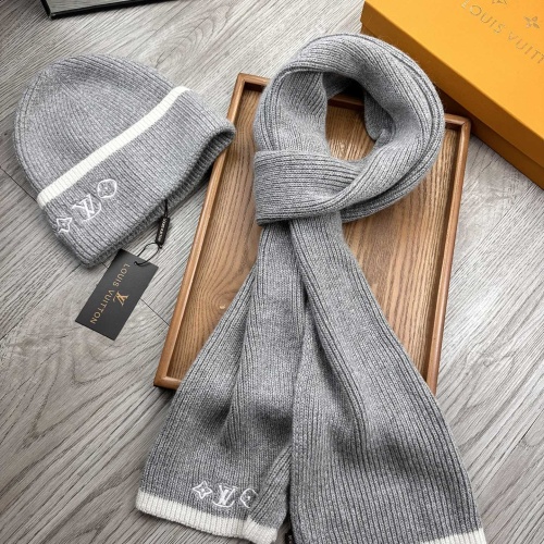 Cheap Louis Vuitton LV Hat and Scarf Set #1255564 Replica Wholesale [$52.00 USD] [ITEM#1255564] on Replica Louis Vuitton LV Hat and Scarf and Glove Set