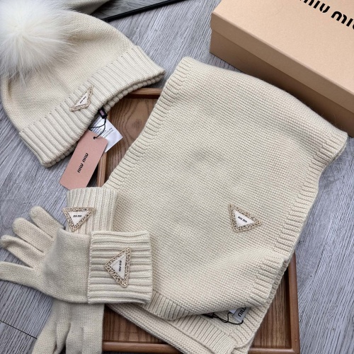 Cheap MIU MIU Hat and Scarf and Glove Set #1255571 Replica Wholesale [$76.00 USD] [ITEM#1255571] on Replica MIU MIU Hat and Scarf and Glove Set