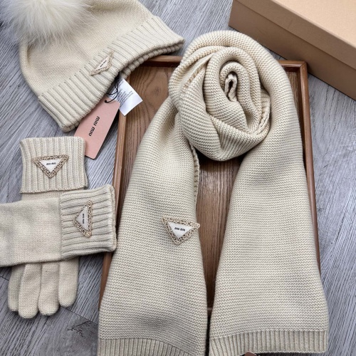 Cheap MIU MIU Hat and Scarf and Glove Set #1255571 Replica Wholesale [$76.00 USD] [ITEM#1255571] on Replica MIU MIU Hat and Scarf and Glove Set