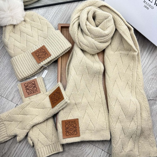 Cheap LOEWE Hat and Scarf and Glove Set #1255577 Replica Wholesale [$52.00 USD] [ITEM#1255577] on Replica LOEWE Hat and Scarf and Glove