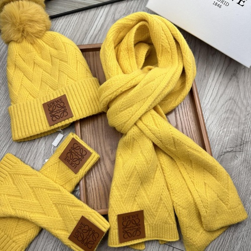 Cheap LOEWE Hat and Scarf and Glove Set #1255578 Replica Wholesale [$52.00 USD] [ITEM#1255578] on Replica LOEWE Hat and Scarf and Glove