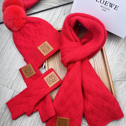 Cheap LOEWE Hat and Scarf and Glove Set #1255579 Replica Wholesale [$52.00 USD] [ITEM#1255579] on Replica LOEWE Hat and Scarf and Glove