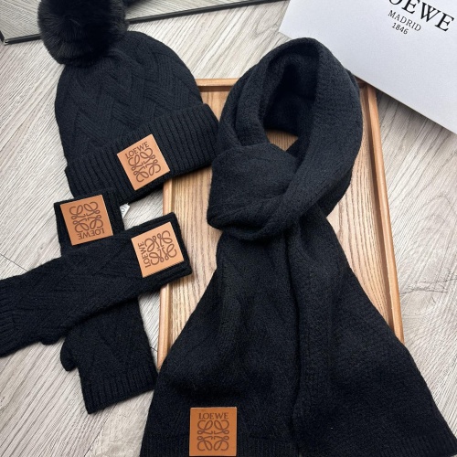 Cheap LOEWE Hat and Scarf and Glove Set #1255580 Replica Wholesale [$52.00 USD] [ITEM#1255580] on Replica LOEWE Hat and Scarf and Glove