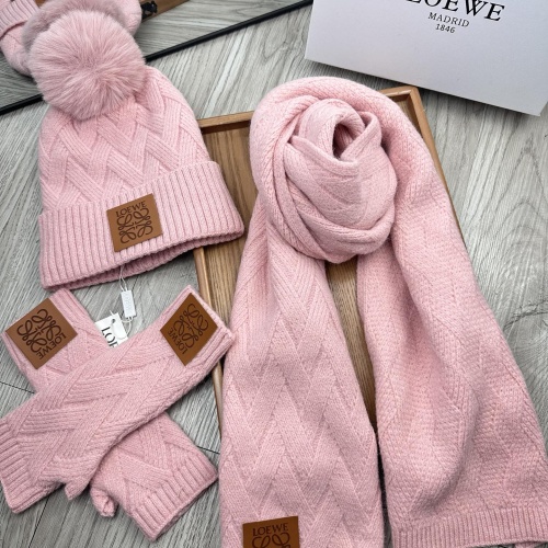 Cheap LOEWE Hat and Scarf and Glove Set #1255581 Replica Wholesale [$52.00 USD] [ITEM#1255581] on Replica LOEWE Hat and Scarf and Glove