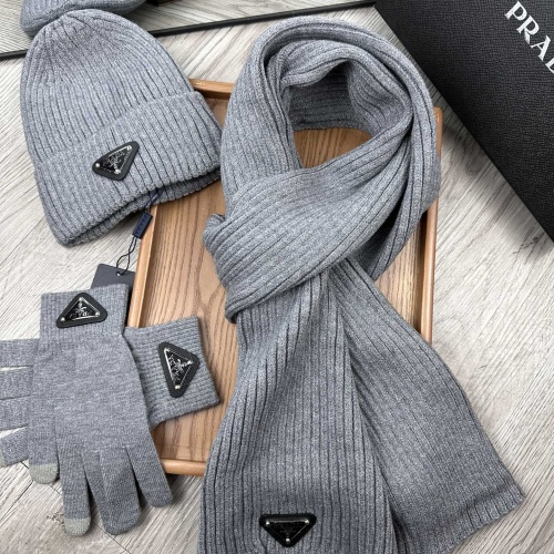 Cheap Prada Hat and Scarf and Glove Set #1255630 Replica Wholesale [$48.00 USD] [ITEM#1255630] on Replica Prada Hat and Scarf and Glove Set