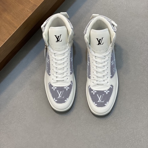 Cheap Louis Vuitton High Tops Shoes For Men #1255705 Replica Wholesale [$80.00 USD] [ITEM#1255705] on Replica Louis Vuitton High Tops Shoes