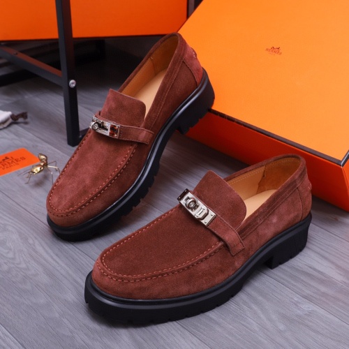 Cheap Hermes Leather Shoes For Men #1255708 Replica Wholesale [$115.00 USD] [ITEM#1255708] on Replica Hermes Leather Shoes