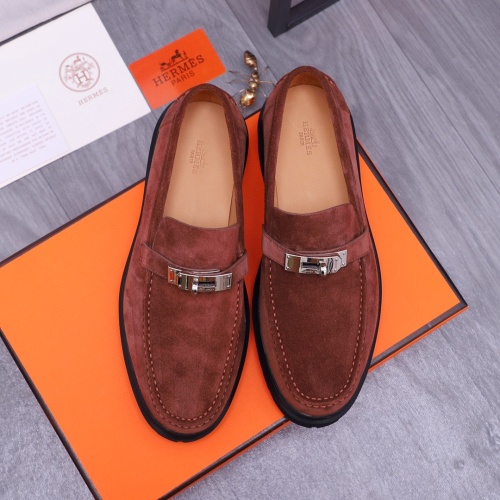 Cheap Hermes Leather Shoes For Men #1255708 Replica Wholesale [$115.00 USD] [ITEM#1255708] on Replica Hermes Leather Shoes