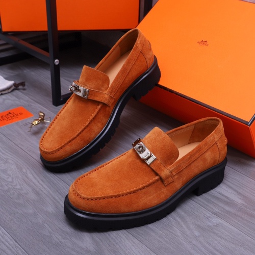 Cheap Hermes Leather Shoes For Men #1255709 Replica Wholesale [$115.00 USD] [ITEM#1255709] on Replica Hermes Leather Shoes