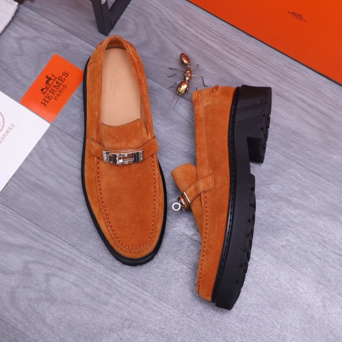 Cheap Hermes Leather Shoes For Men #1255709 Replica Wholesale [$115.00 USD] [ITEM#1255709] on Replica Hermes Leather Shoes