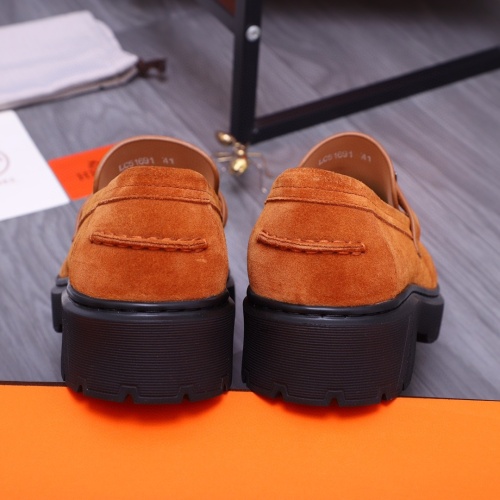 Cheap Hermes Leather Shoes For Men #1255709 Replica Wholesale [$115.00 USD] [ITEM#1255709] on Replica Hermes Leather Shoes