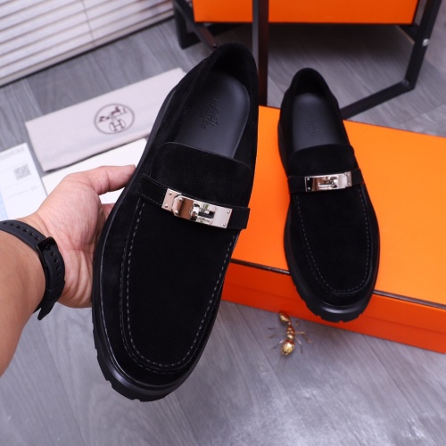 Cheap Hermes Leather Shoes For Men #1255710 Replica Wholesale [$115.00 USD] [ITEM#1255710] on Replica Hermes Leather Shoes