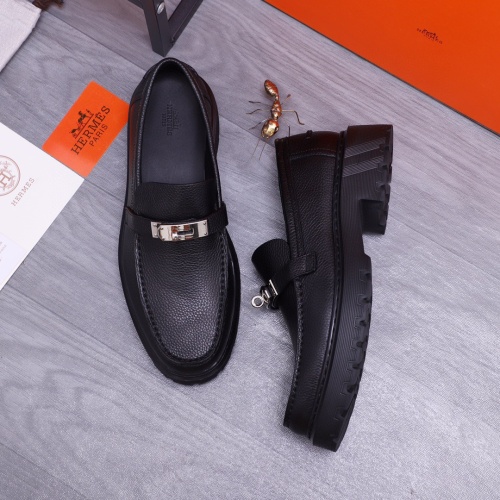 Cheap Hermes Leather Shoes For Men #1255711 Replica Wholesale [$115.00 USD] [ITEM#1255711] on Replica Hermes Leather Shoes