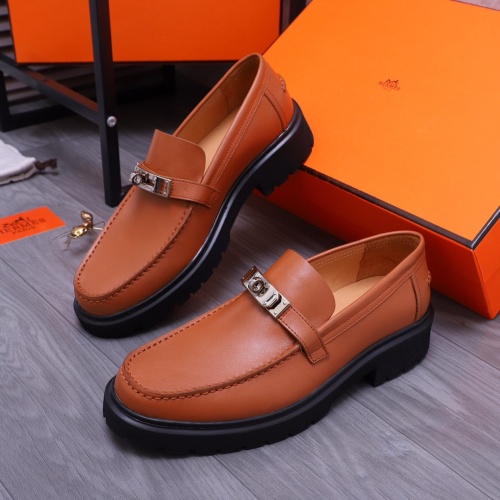 Cheap Hermes Leather Shoes For Men #1255713 Replica Wholesale [$115.00 USD] [ITEM#1255713] on Replica Hermes Leather Shoes