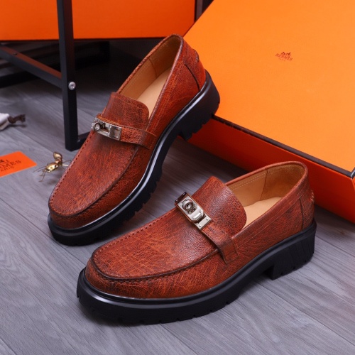 Cheap Hermes Leather Shoes For Men #1255714 Replica Wholesale [$115.00 USD] [ITEM#1255714] on Replica Hermes Leather Shoes