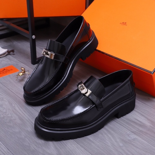 Cheap Hermes Leather Shoes For Men #1255715 Replica Wholesale [$115.00 USD] [ITEM#1255715] on Replica Hermes Leather Shoes