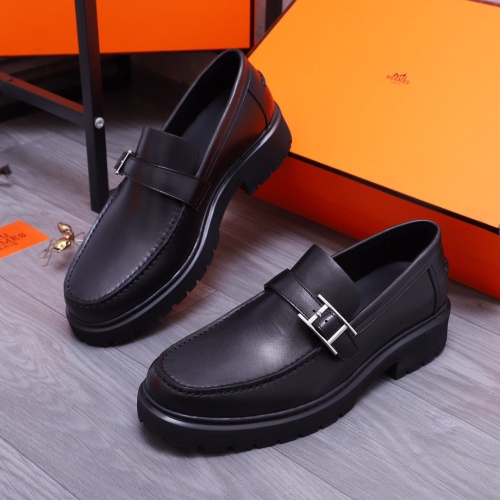 Cheap Hermes Leather Shoes For Men #1255717 Replica Wholesale [$115.00 USD] [ITEM#1255717] on Replica Hermes Leather Shoes