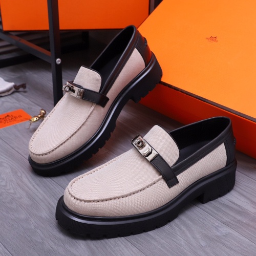 Cheap Hermes Leather Shoes For Men #1255721 Replica Wholesale [$115.00 USD] [ITEM#1255721] on Replica Hermes Leather Shoes