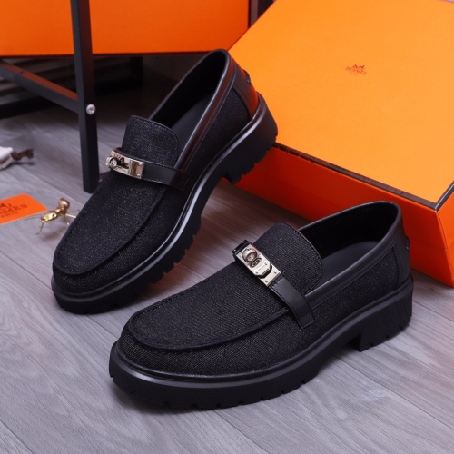 Cheap Hermes Leather Shoes For Men #1255722 Replica Wholesale [$115.00 USD] [ITEM#1255722] on Replica Hermes Leather Shoes