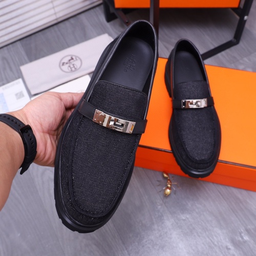 Cheap Hermes Leather Shoes For Men #1255722 Replica Wholesale [$115.00 USD] [ITEM#1255722] on Replica Hermes Leather Shoes