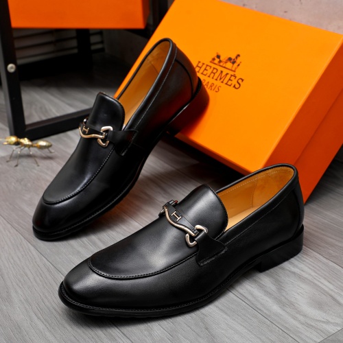 Cheap Hermes Leather Shoes For Men #1255802 Replica Wholesale [$82.00 USD] [ITEM#1255802] on Replica Hermes Leather Shoes