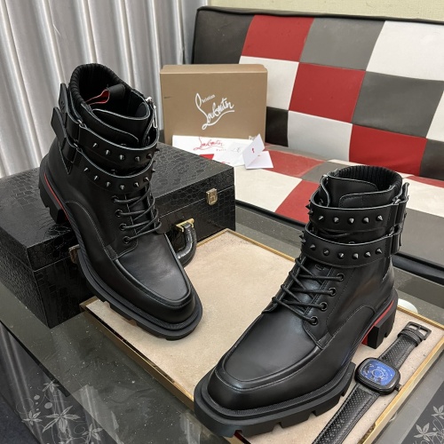 Cheap Christian Louboutin Boots For Men #1255899 Replica Wholesale [$150.00 USD] [ITEM#1255899] on Replica Christian Louboutin Boots