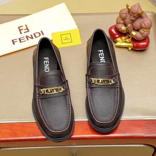 Cheap Fendi Leather Shoes For Men #1255922 Replica Wholesale [$85.00 USD] [ITEM#1255922] on Replica Fendi Leather Shoes