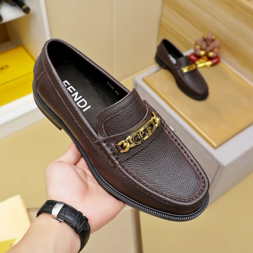 Cheap Fendi Leather Shoes For Men #1255922 Replica Wholesale [$85.00 USD] [ITEM#1255922] on Replica Fendi Leather Shoes