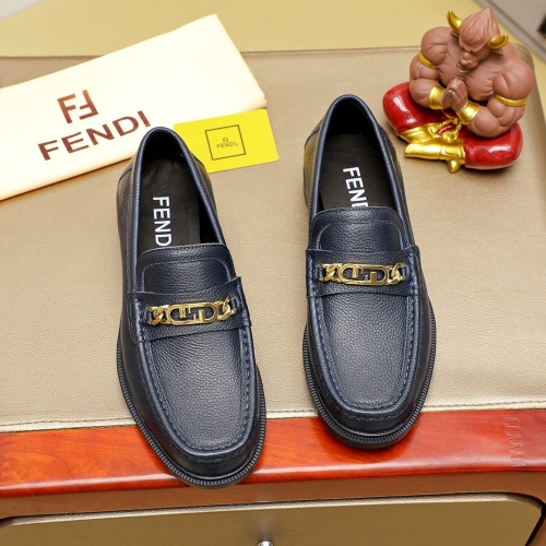 Cheap Fendi Leather Shoes For Men #1255923 Replica Wholesale [$85.00 USD] [ITEM#1255923] on Replica Fendi Leather Shoes