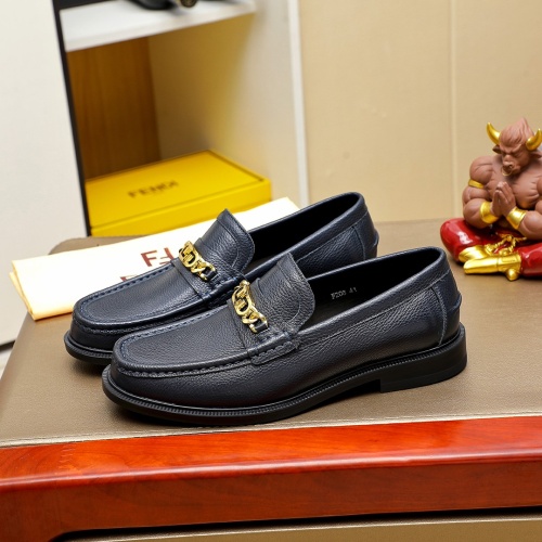 Cheap Fendi Leather Shoes For Men #1255923 Replica Wholesale [$85.00 USD] [ITEM#1255923] on Replica Fendi Leather Shoes