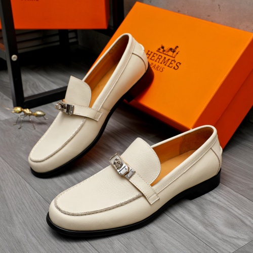 Cheap Hermes Leather Shoes For Men #1255929 Replica Wholesale [$98.00 USD] [ITEM#1255929] on Replica Hermes Leather Shoes