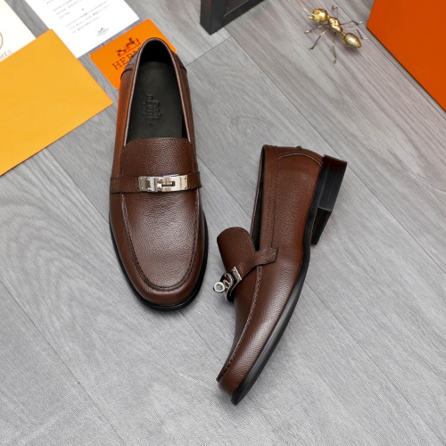 Cheap Hermes Leather Shoes For Men #1255931 Replica Wholesale [$98.00 USD] [ITEM#1255931] on Replica Hermes Leather Shoes