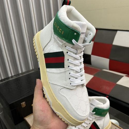 Cheap Gucci High Tops Shoes For Men #1255944 Replica Wholesale [$82.00 USD] [ITEM#1255944] on Replica Gucci High Tops Shoes