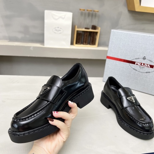 Cheap Prada Leather Shoes For Women #1256084 Replica Wholesale [$96.00 USD] [ITEM#1256084] on Replica Prada Leather Shoes