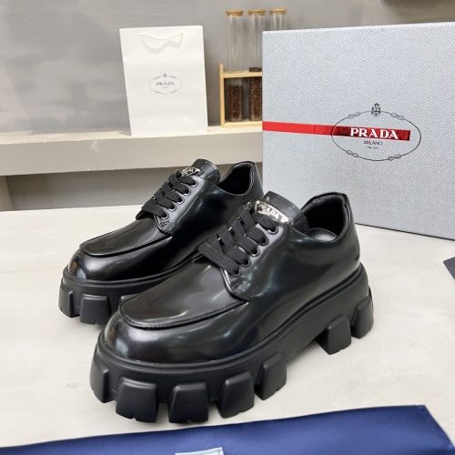 Cheap Prada Leather Shoes For Men #1256087 Replica Wholesale [$100.00 USD] [ITEM#1256087] on Replica Prada Leather Shoes