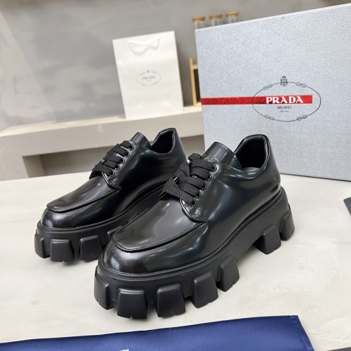 Cheap Prada Leather Shoes For Women #1256089 Replica Wholesale [$100.00 USD] [ITEM#1256089] on Replica Prada Leather Shoes