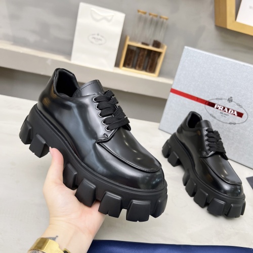 Cheap Prada Leather Shoes For Women #1256089 Replica Wholesale [$100.00 USD] [ITEM#1256089] on Replica Prada Leather Shoes