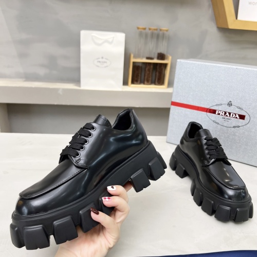 Cheap Prada Leather Shoes For Women #1256089 Replica Wholesale [$100.00 USD] [ITEM#1256089] on Replica Prada Leather Shoes