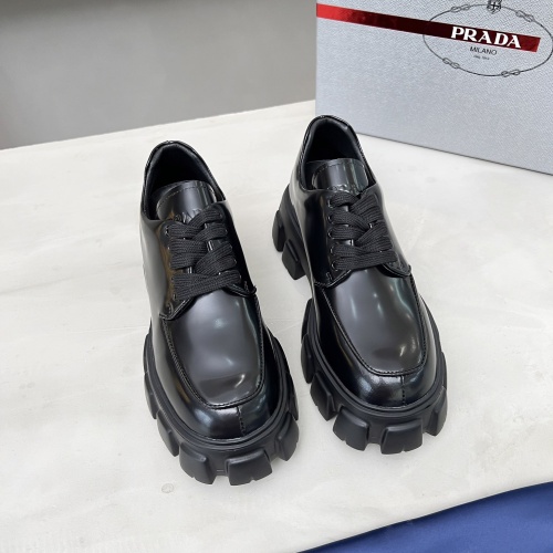 Cheap Prada Leather Shoes For Men #1256090 Replica Wholesale [$100.00 USD] [ITEM#1256090] on Replica Prada Leather Shoes