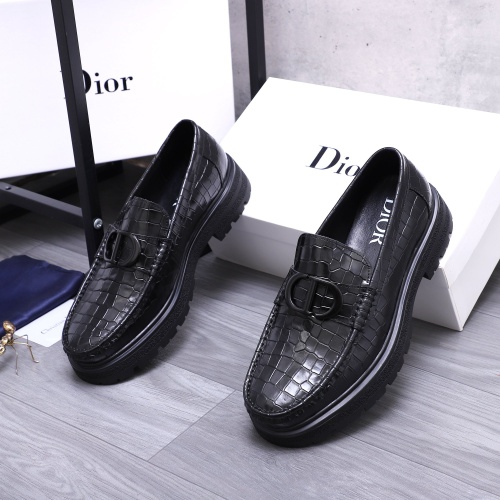 Cheap Christian Dior Leather Shoes For Men #1256317 Replica Wholesale [$88.00 USD] [ITEM#1256317] on Replica Christian Dior Leather Shoes