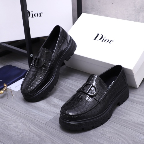 Cheap Christian Dior Leather Shoes For Men #1256317 Replica Wholesale [$88.00 USD] [ITEM#1256317] on Replica Christian Dior Leather Shoes